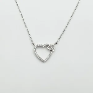 Collier argent Rhodié Garanti the small heart