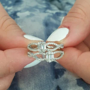 Bague  Argent Rhodié garanti  doublé soldeargent - 40%