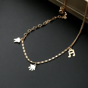 Chaine cheville plaqué Or Xp tendance promo