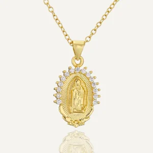 Collier Vierge Marie Doré