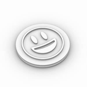 Tampon presse Smiley smile ∅60mm