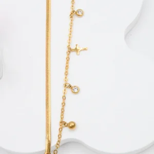 Bracelet Croix Charms Brillants