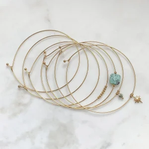 Jonc Semainier ILEANA – Doré & vert de gris