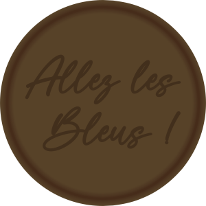 Tampon en métal Allez les bleus