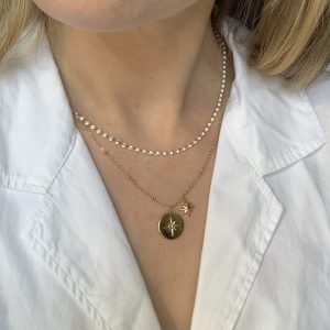 Collier ROSIE – Doré & Blanc