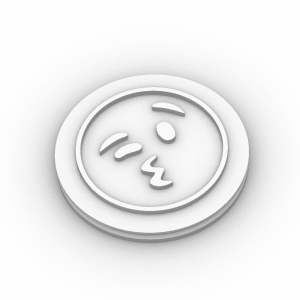 Tampon presse Smiley kisses ∅60mm