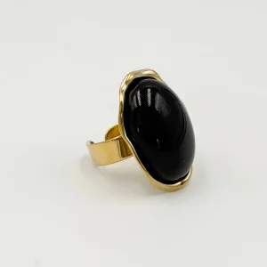 Bague LAUREEN – Doré & Noir