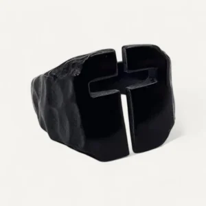 Bague Croix Noire pour Homme