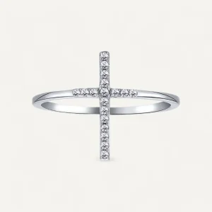 Bague Croix en Argent pour Femme