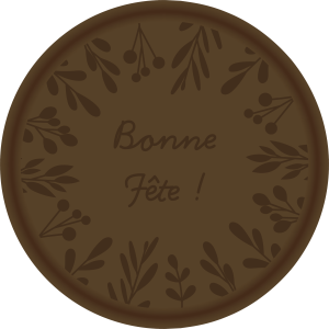 Tampon en métal Bonne Fête floral