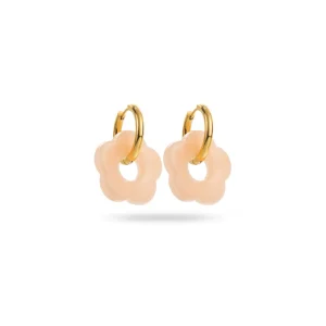 Boucles d&rsquo;oreilles WOODSTOCK – Doré & Rose pâle