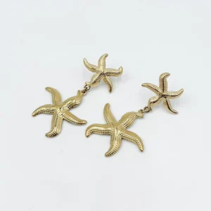 Boucles d’oreilles pendantes LULU – Doré