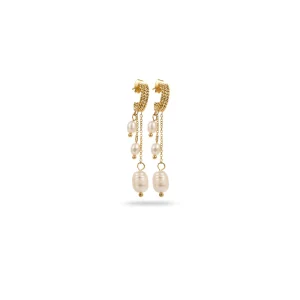 Boucles d’oreilles PERLINE – Doré