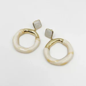 Boucles d&rsquo;oreilles pendantes CHRIS – Doré