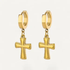 Boucles d'Oreilles Croix Épurées