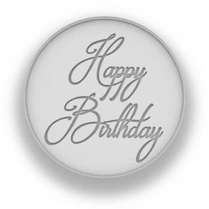 Tampon presse Happy Birthday ∅100mm