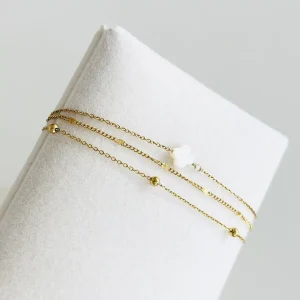 Bracelet trois rangs CHLOÉ – Doré