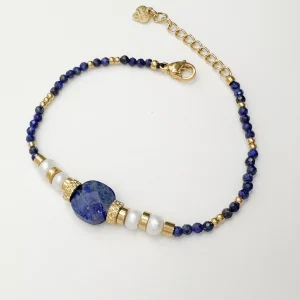 Bracelet THAIS – Doré & Bleu