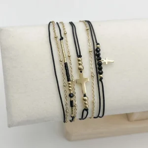 Bracelet SONITA – Doré & Noir