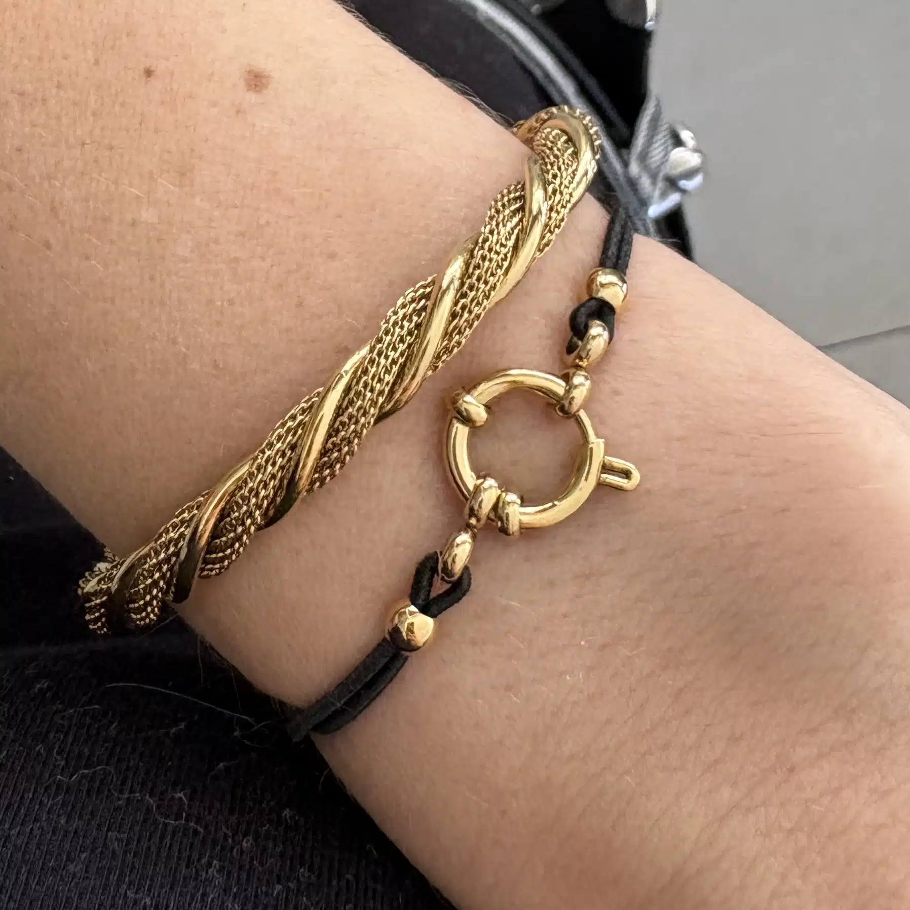 Bracelet MAYA – Doré & Noir – Image 2
