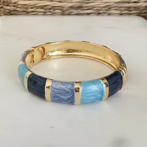 Jonc ZOE – Doré & Bleu