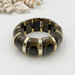 Bracelet VINIE – Doré & Marron