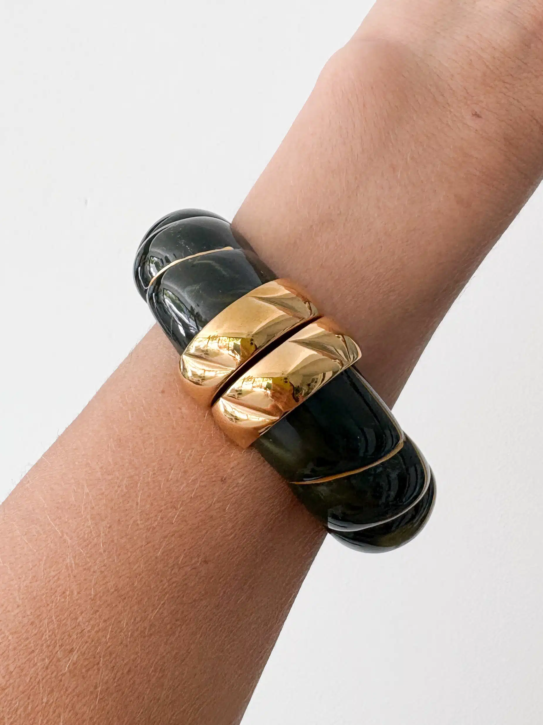 Bracelet Charlie – Doré & Kaki – Image 2
