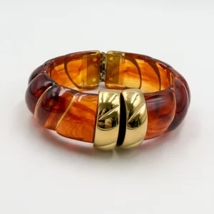 Bracelet CHARLIE – Doré & Ambre