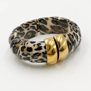 Bracelet CHARLIE – Doré & Léopard