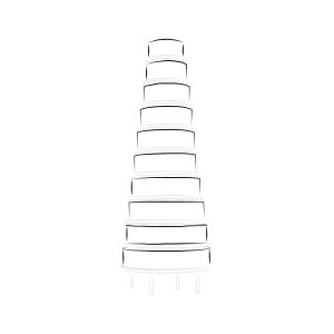 Cercles en inox/Boîte bleue