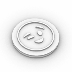 Tampon presse Smiley clin d&rsquo;oeil Ø60mm