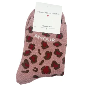 Chaussettes à paillettes – Rose