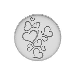 Tampon poudré Coeurs Ø80MM