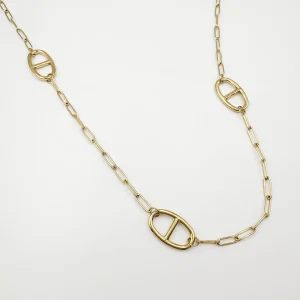 Collier sautoir BIG LARIE – Doré