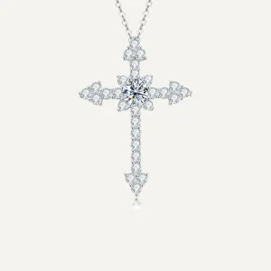 Collier Croix Moissanite