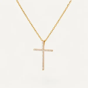 Collier Croix Pierre Zirconium