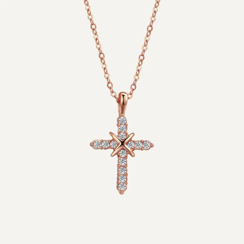Collier Croix Rose Gold – Image 2