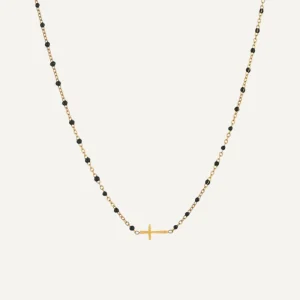 Collier Ras du Cou à Pendentif Croix