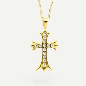 Collier Croix Royale Dorée