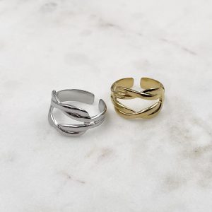 Bague NOEUD Doré ou argenté