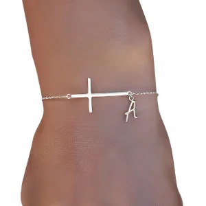 Bracelet Croix Lettre Personnalisé