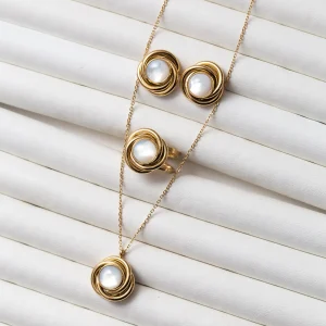 Ensemble en acier 3 Pièces Nacre