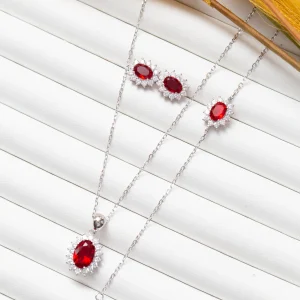 Ensemble Argent Rhodié 3 pièces tendance