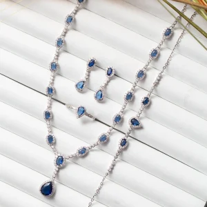 Ensemble argent rhodié 4 pièces