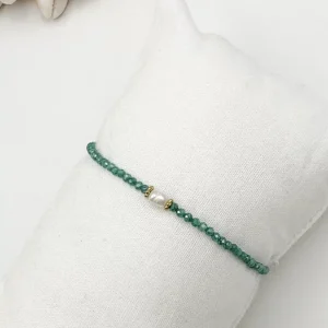 Bracelet ALLIE – Doré & Vert