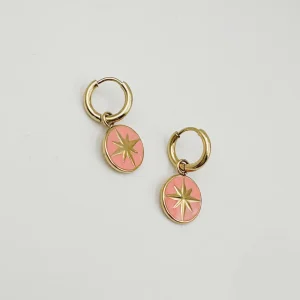 Boucles d&rsquo;oreilles ASTRID – Doré & Rose