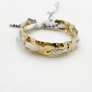 Jonc BANDANA – Doré & Blanc