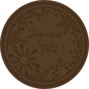 Tampon en métal Joyeuses Fêtes Couronne