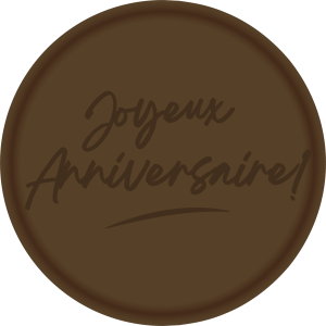 Tampon en métal Joyeux Anniversaire italique