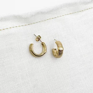 Boucles d&rsquo;oreilles créoles EBONY – Doré